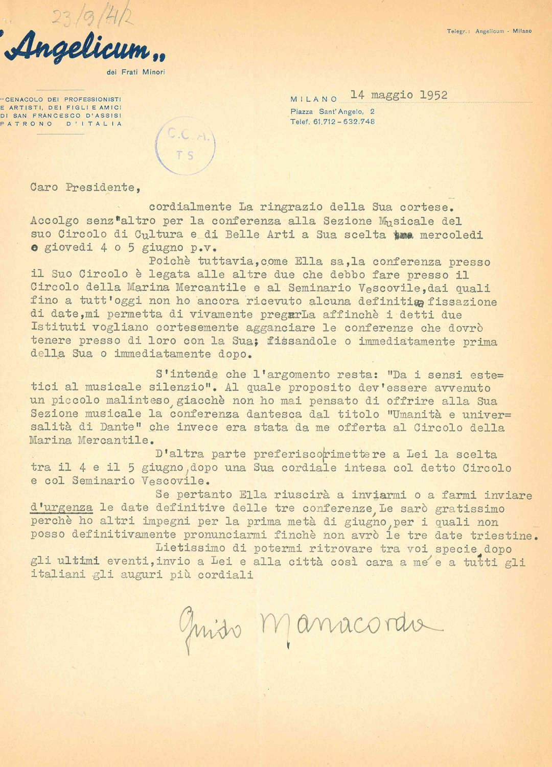 1952 10 28 A Conferenza Guido Manacorda