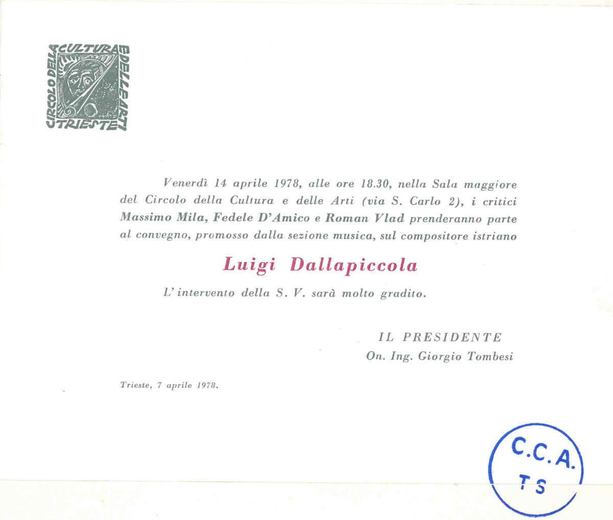1978 04 14 convegno Dallapiccola